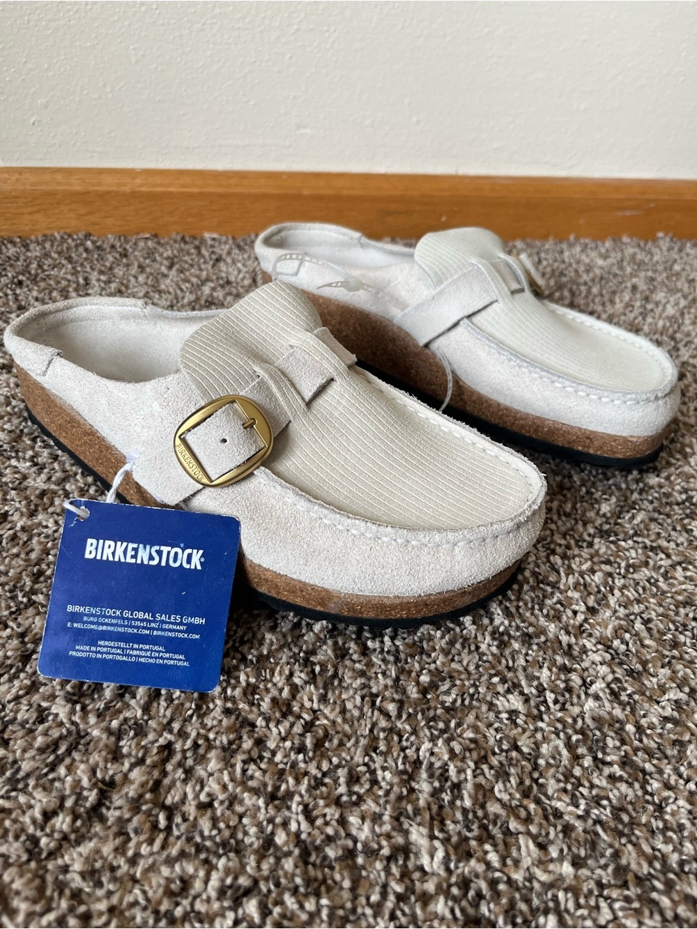 Birkenstock Buckley Leather Clogs Mules Size 38 NEW